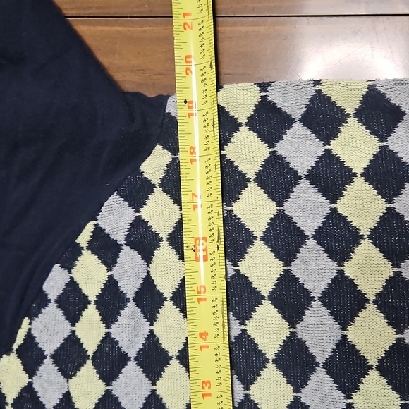 LOFT Navy and Cream Geometric Sweater - Picture 8 of 9